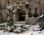 monastery in the snow